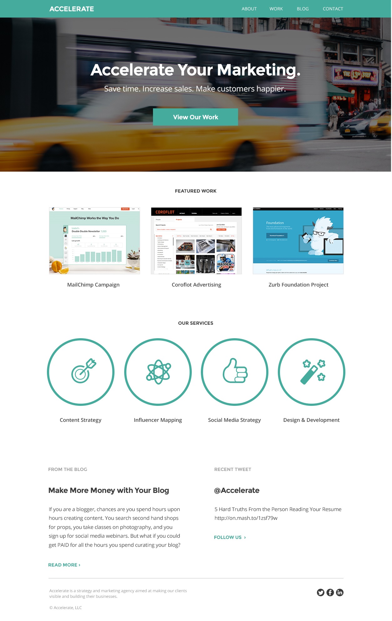 Accelerate landing page long